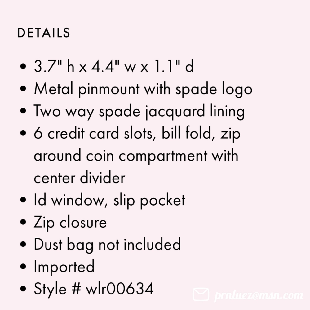 Kate Spade Staci Small Zip Around Wallet - Picture 9 of 9